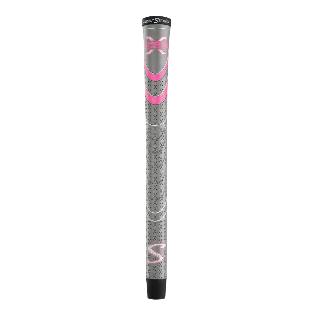 Gray and Pink Cross Comfort Golf Grip